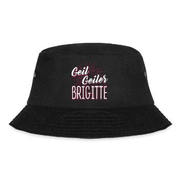 BRIGITTE - geiler - Bucket Hat - Schwarz - Vorne - Lela (165cm)