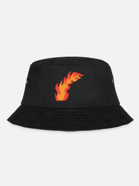 Flammen Feuer - Bucket Hat - Schwarz
