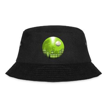 Skyline in front of the moon with moon - Bucket Hat - black - Front - Lela (165cm)