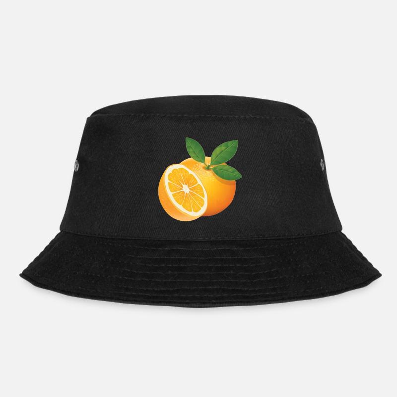 Orange - Bucket Hat - Schwarz