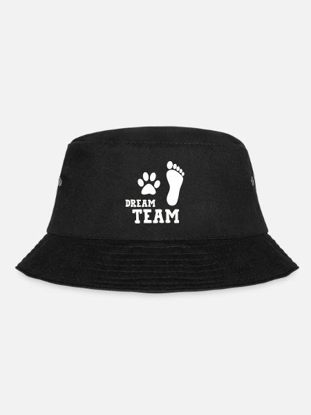 Dream Team Funny Dog Shirt - Bucket Hat - black