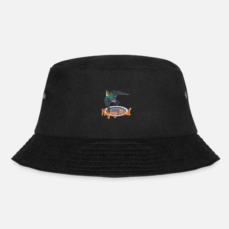 flying bird - Bucket Hat - Schwarz