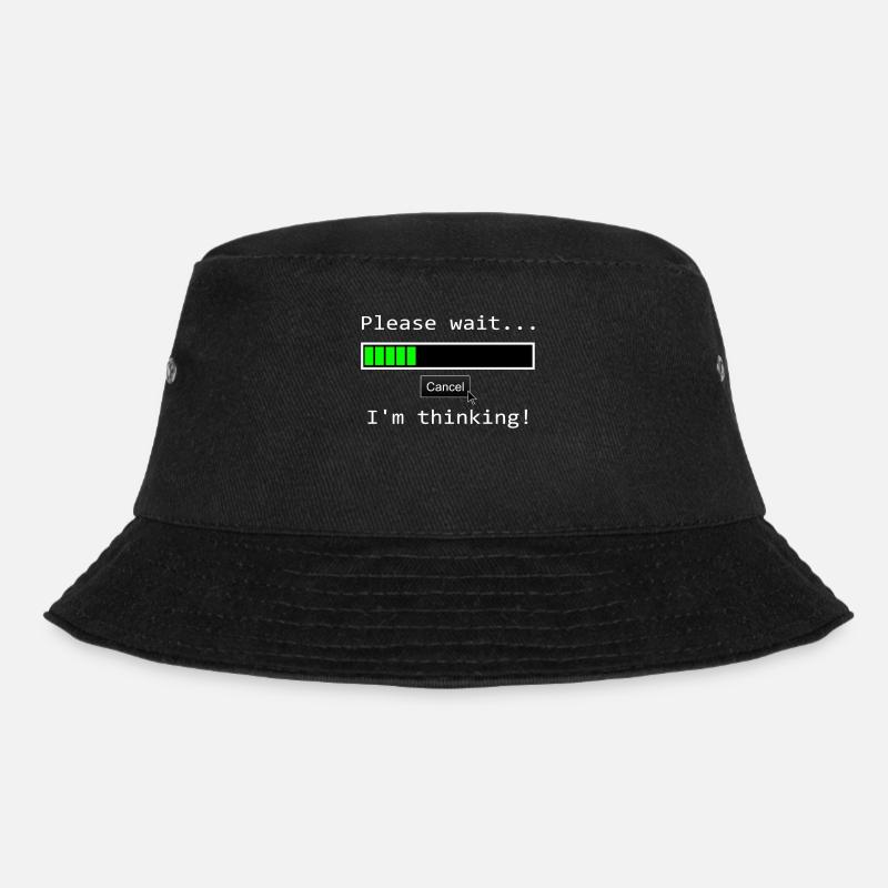 S'IL VOUS PLAÎT ATTENDRE DANS LA PENSÉE Idée Cadeau Design Thème - Bob - noir