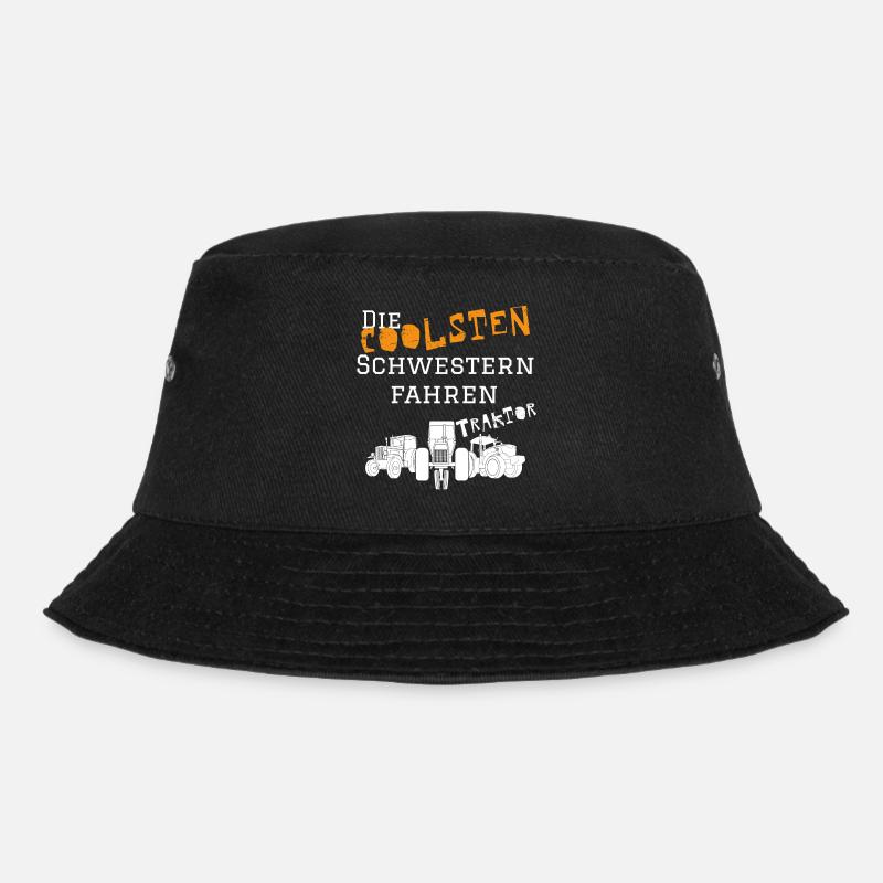 The coolest sister tractor - Bucket Hat - black