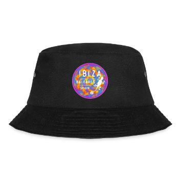 Farbige Ibiza Balearen Insel Illustration - Bucket Hat - Schwarz - Vorne - Lela (165cm)