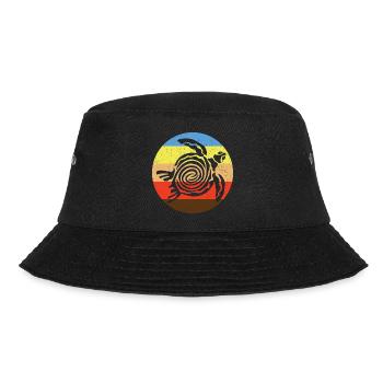 Barbudan Turtle Retro - Bucket Hat - black - Front - Lela (165cm)