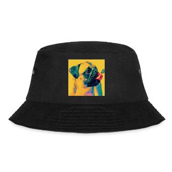 Pop-Art - Bucket Hat - Schwarz - Vorne - Lela (165cm)