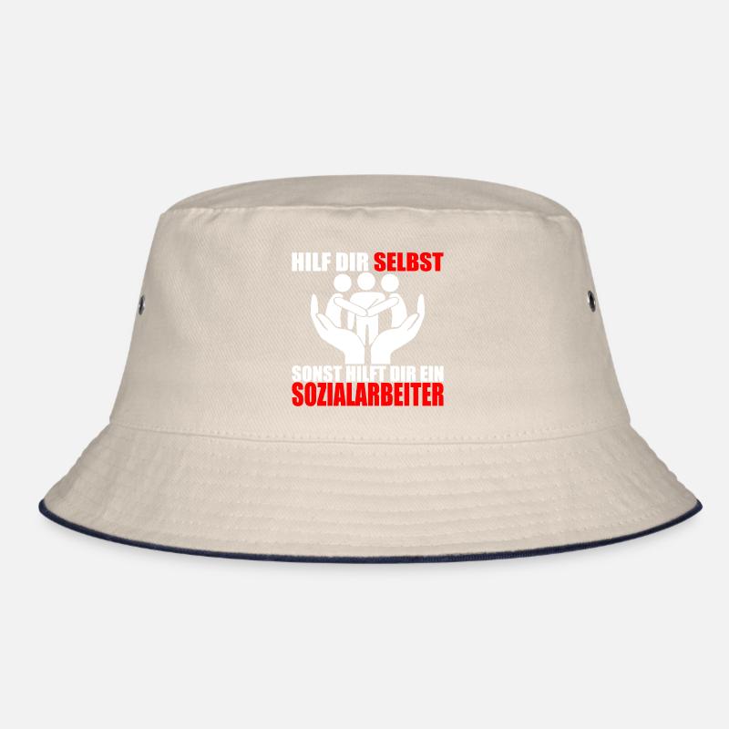 HILF DIR SELBST SONST HILFT DIR EIN SOZIALARBEITER Bucket Hat