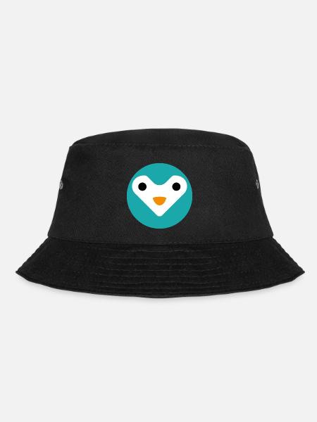 Minimalistische süße Eule - Bucket Hat - Schwarz