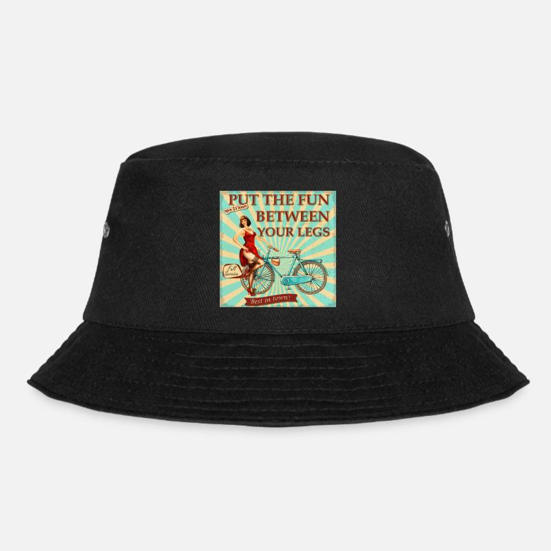 Fahrrad - Put the fun between your legs - Bucket Hat - Schwarz