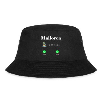Mallorca is calling, Lustiges Geschenkidee Palme - Bucket Hat - Schwarz - Vorne - Lela (165cm)
