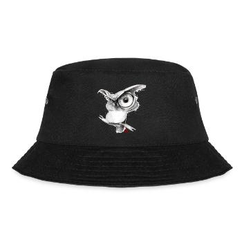 Sketchy Owl - Bucket Hat - black - Front - Lela (165cm)