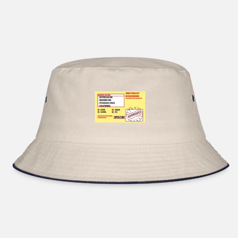 Work displeasure notice funny sick message Bucket Hat
