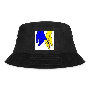 hands blue yellow - Bucket Hat - black - Front - Lela (165cm)