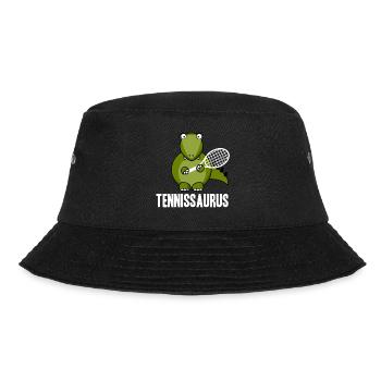 Dinosaur Tennis T-Rex Gift Idea - Bucket Hat - black - Front - Lela (165cm)