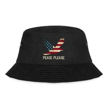 Peace please! America USA Dove of Peace - Bucket Hat - black - Front - Lela (165cm)