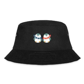 Glückliche Pinguine - Bucket Hat - Schwarz - Vorne - Lela (165cm)