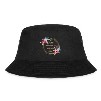 Lächle du kannst sie nicht alle töten Blumen - Bucket Hat - Schwarz - Vorne - Lela (165cm)