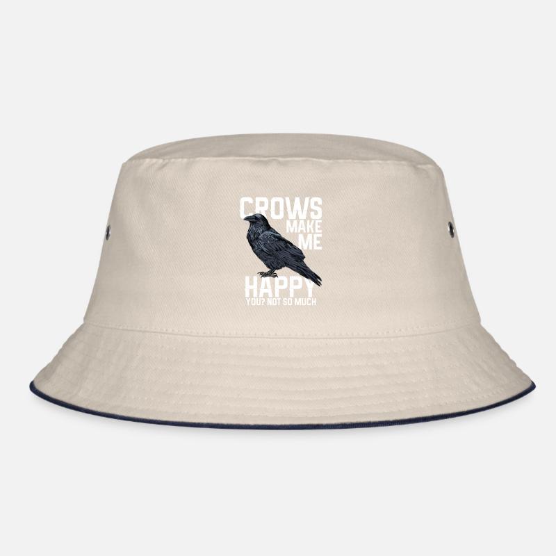 Crows make me happy - ravens Bucket Hat
