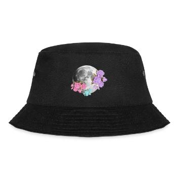 Moon Flowers Aesthetic - Bucket Hat - black - Front - Lela (165cm)