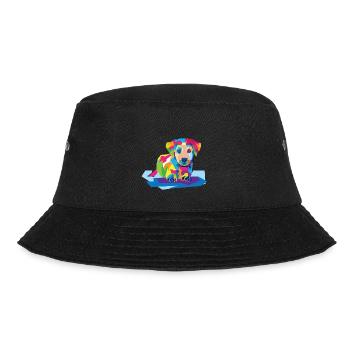 Colorful dog - Bucket Hat - black - Front - Lela (165cm)