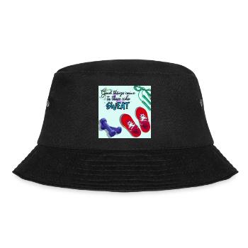 GOOD THINGS COME with fitness - Bucket Hat - black - Front - Lela (165cm)