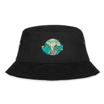 Tropical tropics palms gift idea - Bucket Hat - black - Front - Lela (165cm)