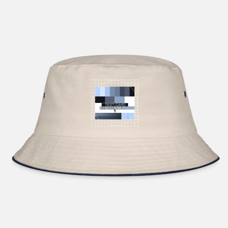 Test picture television screen transmission completion display Bucket Hat