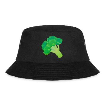 Broccoli Broccoli Vegetable Gift Green - Bucket Hat - black - Front - Lela (165cm)