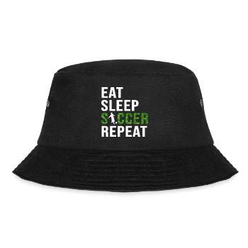 Eat Sleep Soccer Repeat Soccer football player - Bucket Hat - black - Front - Lela (165cm)
