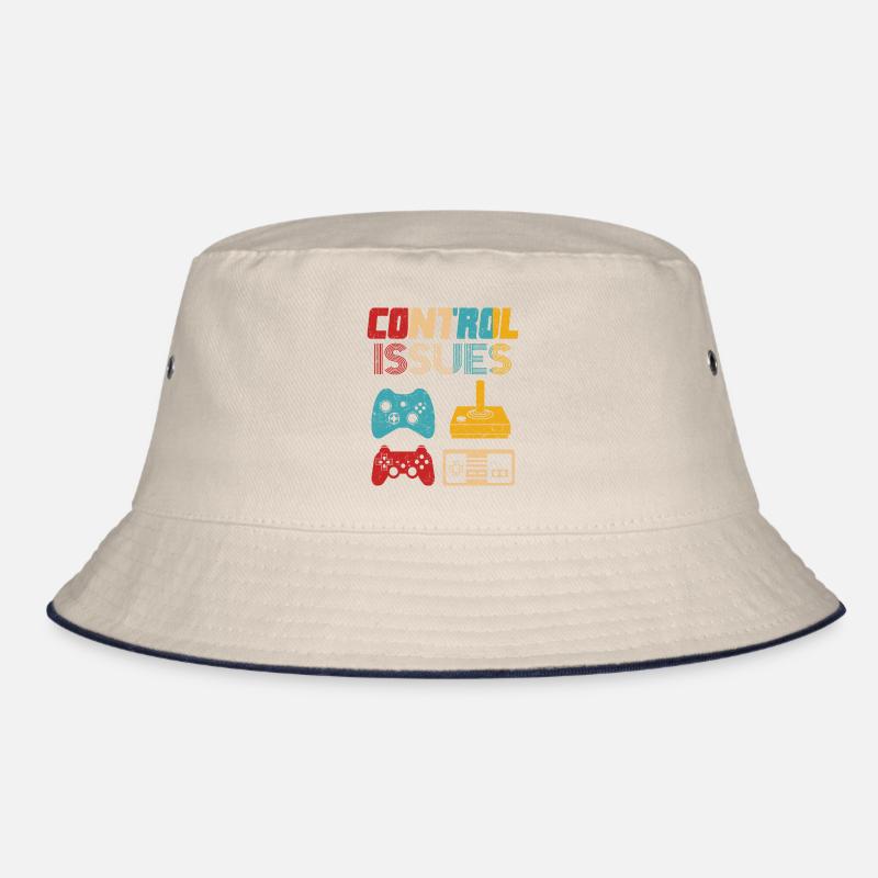Retrogaming Gamer Gaming Controller Joystick Bucket Hat