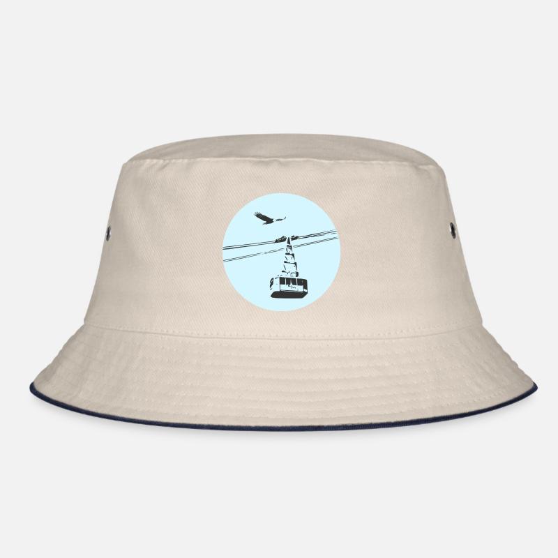 Gondola / cable car with eagle blue Bucket Hat