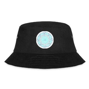 Mandala in turquoise blue - Bucket Hat - black - Front - Lela (165cm)