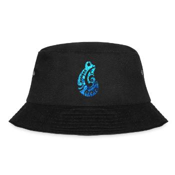 Maori Fish Hook Hei Matau Tribal Tattoo Paua - Bucket Hat - black - Front - Lela (165cm)