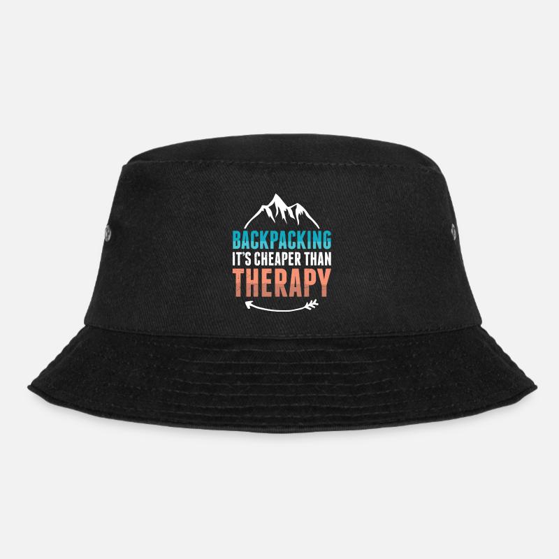 Backpacker Therapie - Bucket Hat - Schwarz