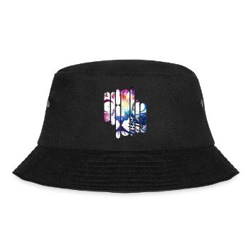 Crazy Space Cat (coloured) - Bucket Hat - Schwarz - Vorne - Lela (165cm)