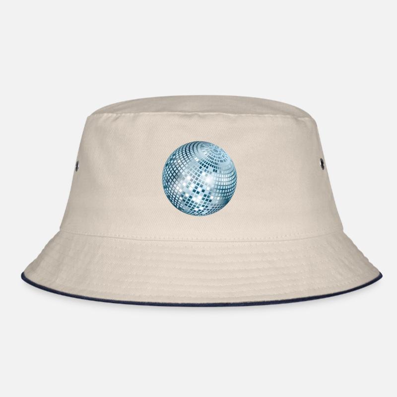 Diskokugel / Spiegelkugel / Disco (Silver, PNG) Bucket Hat