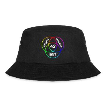The Answer is 42 - Antwort auf alles & alle Fragen - Bucket Hat - Schwarz - Vorne - Lela (165cm)