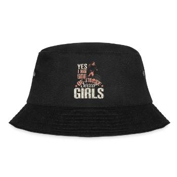 Female soccer gift - Bucket Hat - black - Front - Lela (165cm)
