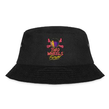 Motorcycle retro vintage gift - Bucket Hat - black - Front - Lela (165cm)