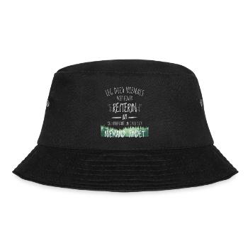 Pferd Reiterin Wald Reiterspruch t shirt - Bucket Hat - Schwarz - Vorne - Lela (165cm)
