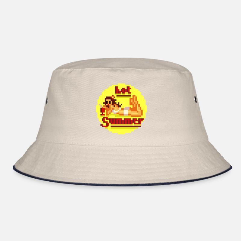 pixel pinup hot buzzer Bucket Hat