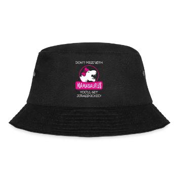 Mamasaurus Rex Dinosaurier Autismus Muttertag - Bucket Hat - Schwarz - Vorne - Lela (165cm)