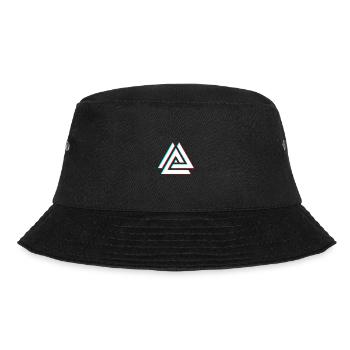 Geometrische Dreiecksneon 3D - Bucket Hat - Schwarz - Vorne - Lela (165cm)