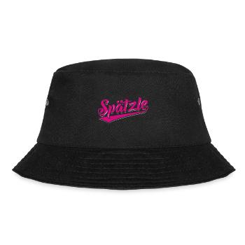 Spätzle | Schwäbisch Maultaschen Rezepte Geschenke - Bucket Hat - Schwarz - Vorne - Lela (165cm)