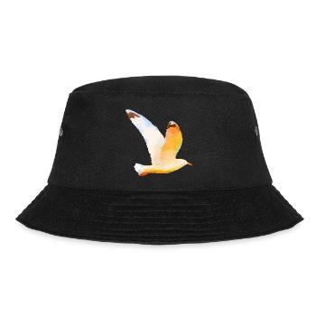 Moewe im Flug Vogel Urlaub - Bucket Hat - Schwarz - Vorne - Lela (165cm)