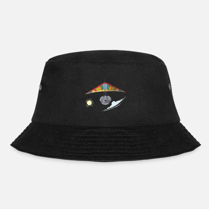 Drachenflieger Gleiter Hängegleiter Hippo - Bucket Hat - Schwarz