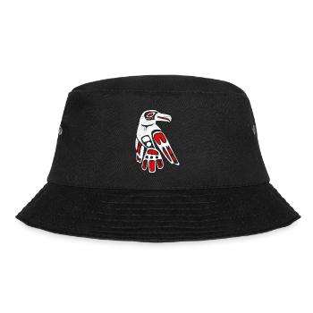 Haida Raven Funny Gift Idea - Bucket Hat - black - Front - Lela (165cm)