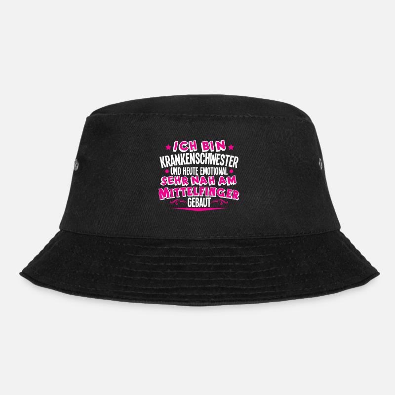 Krankenschwester - Bucket Hat - Schwarz