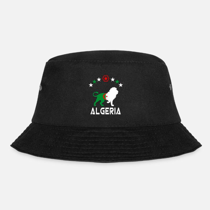 Algérie Lion Drapeau design / Cadeau - Bob - noir